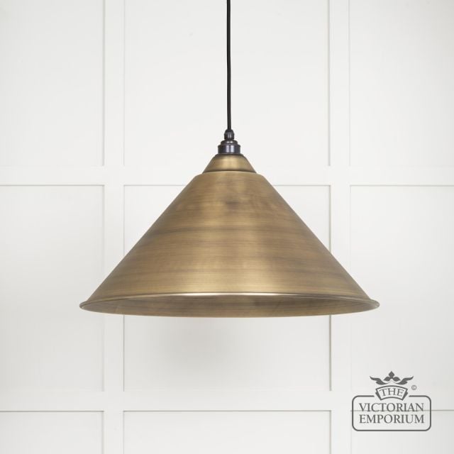 Hockliffe pendant light in aged brass