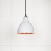 Brindle pendant light in Flock with hammered copper interior 49500f 1 l