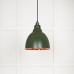 Brindle pendant light in Heath with hammered copper interior 49500h 1 l