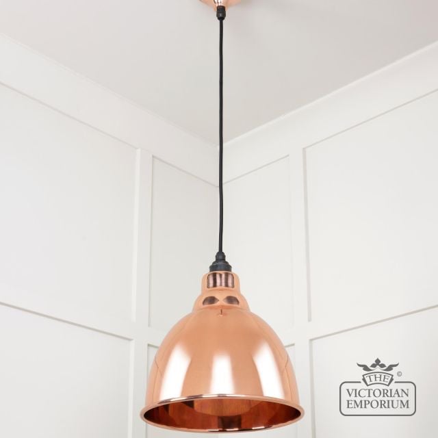 Brindle Pendant Light In Smooth Copper 49500s 3 L