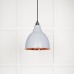 Brindle pendant light in smooth copper with birch exterior 49500sbi 1 l