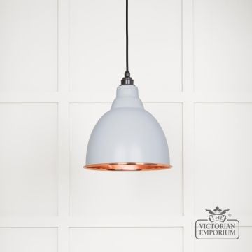 Brindle Pendant Light In Smooth Copper With Birch Exterior 49500sbi Main L