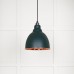 Brindle pendant light in smooth copper with dingle exterior 49500sdi 1 l