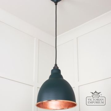 Brindle Pendant Light In Smooth Copper With Dingle Exterior 49500sdi 2 L