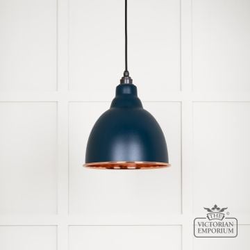 Brindle Pendant Light In Smooth Copper With Dusk Exterior 49500sdu 1 L