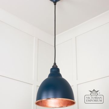 Brindle Pendant Light In Smooth Copper With Dusk Exterior 49500sdu 2 L