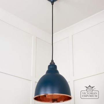 Brindle Pendant Light In Smooth Copper With Dusk Exterior 49500sdu 3 L
