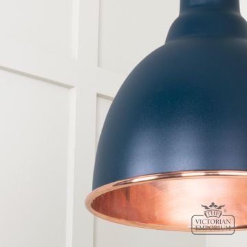 Brindle Pendant Light In Smooth Copper With Dusk Exterior 49500sdu 4 L