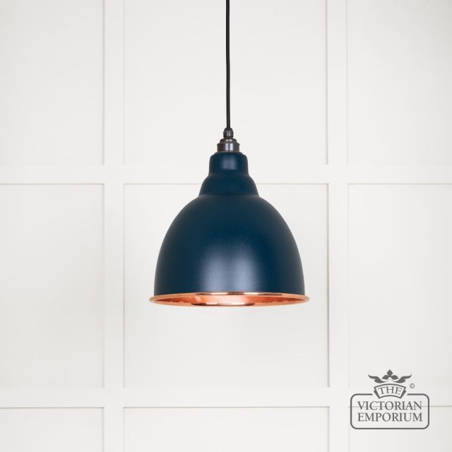 Brindle Pendant Light In Smooth Copper With Dusk Exterior 49500sdu Main L