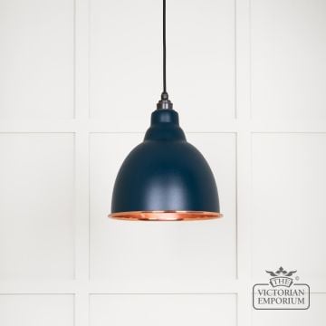Brindle Pendant Light In Smooth Copper With Dusk Exterior 49500sdu Main L