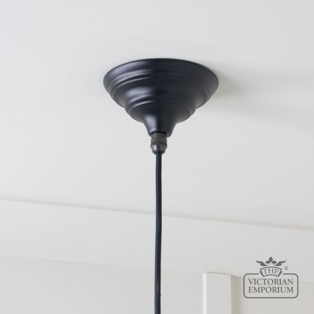 Brindle Pendant Light In Smooth Copper With Black Exterior 49500seb 5 L