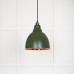 Brindle pendant light in smooth copper with heath exterior 49500sh 1 l