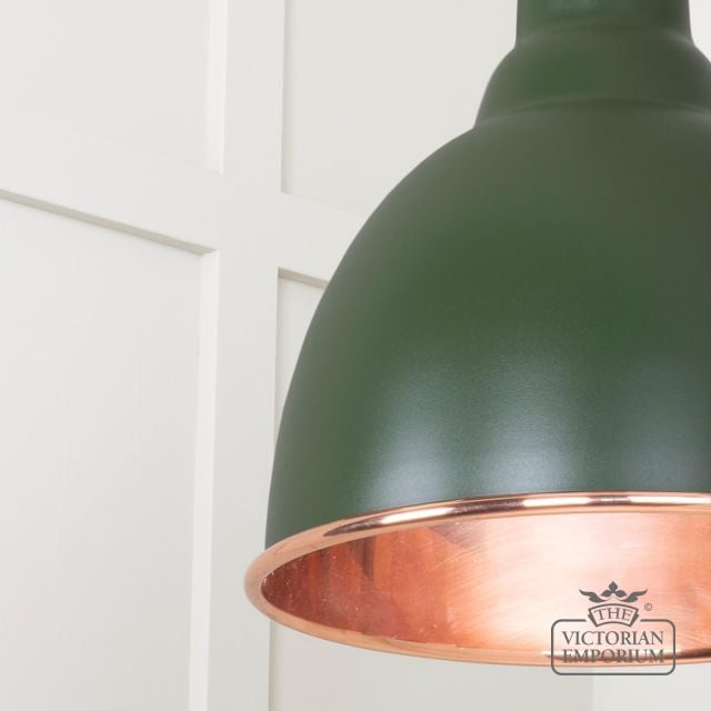 Brindle Pendant Light In Smooth Copper With Heath Exterior 49500sh 4 L
