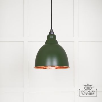 Brindle Pendant Light In Smooth Copper With Heath Exterior 49500sh Main L