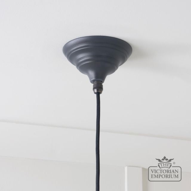 Brindle Pendant Light In Smooth Copper With Slate Exterior 49500ssl 5 L