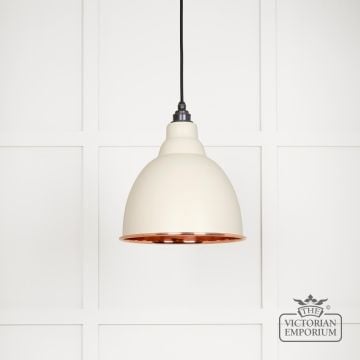 Brindle Pendant Light In Smooth Copper With Teasel Exterior 49500ste 1 L