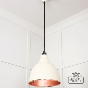 Brindle Pendant Light In Smooth Copper With Teasel Exterior 49500ste 2 L