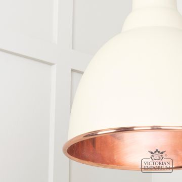 Brindle Pendant Light In Smooth Copper With Teasel Exterior 49500ste 4 L