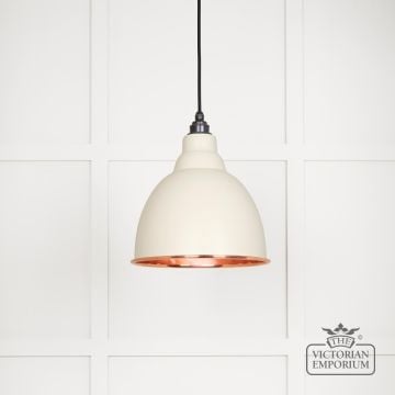 Brindle Pendant Light In Smooth Copper With Teasel Exterior 49500ste Main L