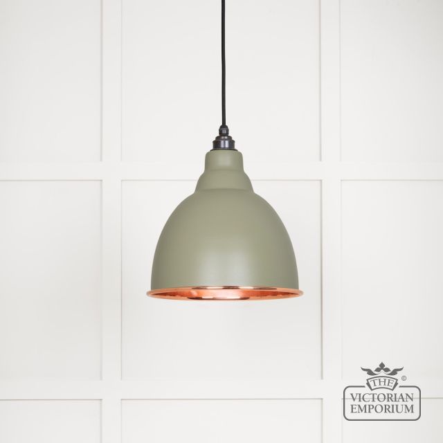 Brindle Pendant Light In Smooth Copper With Tump Exterior 49500stu Main L