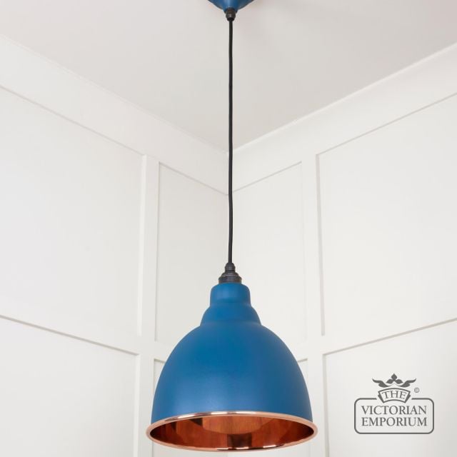 Brindle Pendant Light In Smooth Copper With Upstream Exterior 49500su 3 L