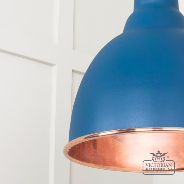Brindle Pendant Light In Smooth Copper With Upstream Exterior 49500su 4 L