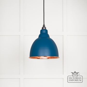 Brindle Pendant Light In Smooth Copper With Upstream Exterior 49500su Main L