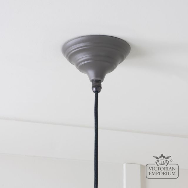 Harlow Pendant Light In Bluff With Hammered Copper Interior 49501bl 5 L