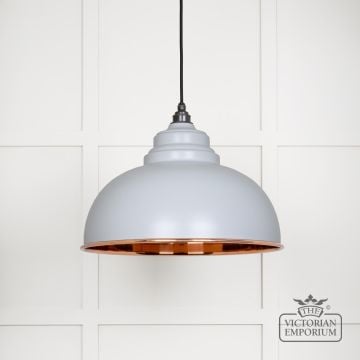 Harlow Pendant Light In Smooth Copper With Birch Exterior 49501sbi 1 L