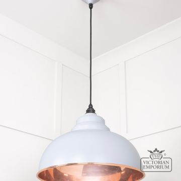 Harlow Pendant Light In Smooth Copper With Birch Exterior 49501sbi 2 L