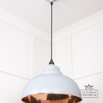 Harlow Pendant Light In Smooth Copper With Birch Exterior 49501sbi 3 L