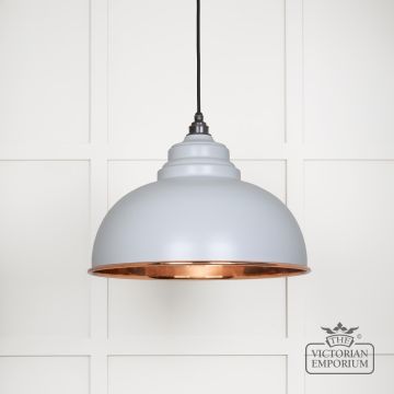 Harlow Pendant Light In Smooth Copper With Birch Exterior 49501sbi Main L