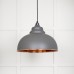 Harlow pendant light in smooth copper with bluff exterior 49501sbl 1 l