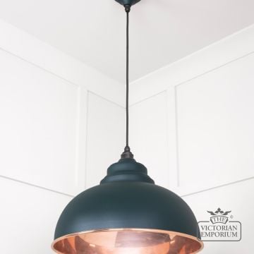 Harlow Pendant Light In Smooth Copper With Dingle Exterior 49501sdi 2 L