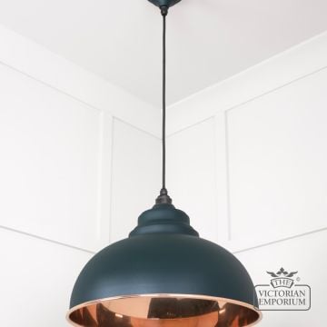 Harlow Pendant Light In Smooth Copper With Dingle Exterior 49501sdi 3 L