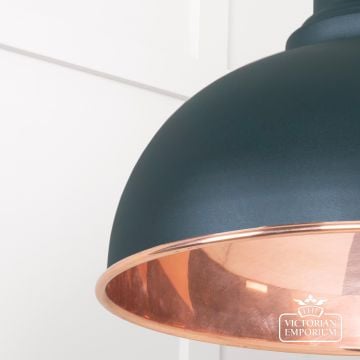 Harlow Pendant Light In Smooth Copper With Dingle Exterior 49501sdi 4 L