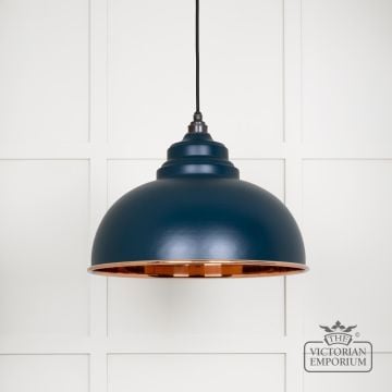 Harlow Pendant Light In Smooth Copper With Dusk Exterior 49501sdu 1 L