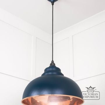 Harlow Pendant Light In Smooth Copper With Dusk Exterior 49501sdu 2 L