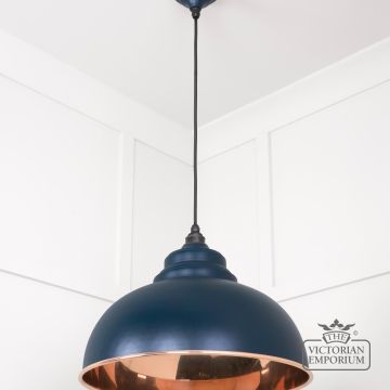 Harlow Pendant Light In Smooth Copper With Dusk Exterior 49501sdu 3 L