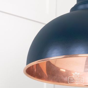 Harlow Pendant Light In Smooth Copper With Dusk Exterior 49501sdu 4 L