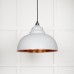 Harlow pendant light in smooth copper with Flock exterior 49501sf 1 l
