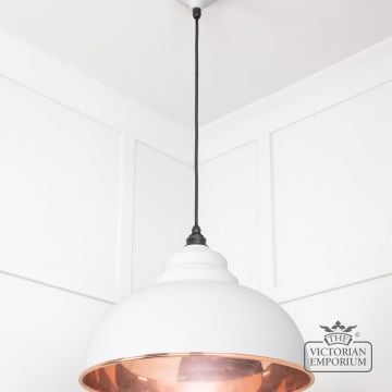 Harlow Pendant Light In Smooth Copper With Flock Exterior 49501sf 2 L