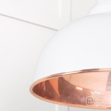 Harlow Pendant Light In Smooth Copper With Flock Exterior 49501sf 4 L