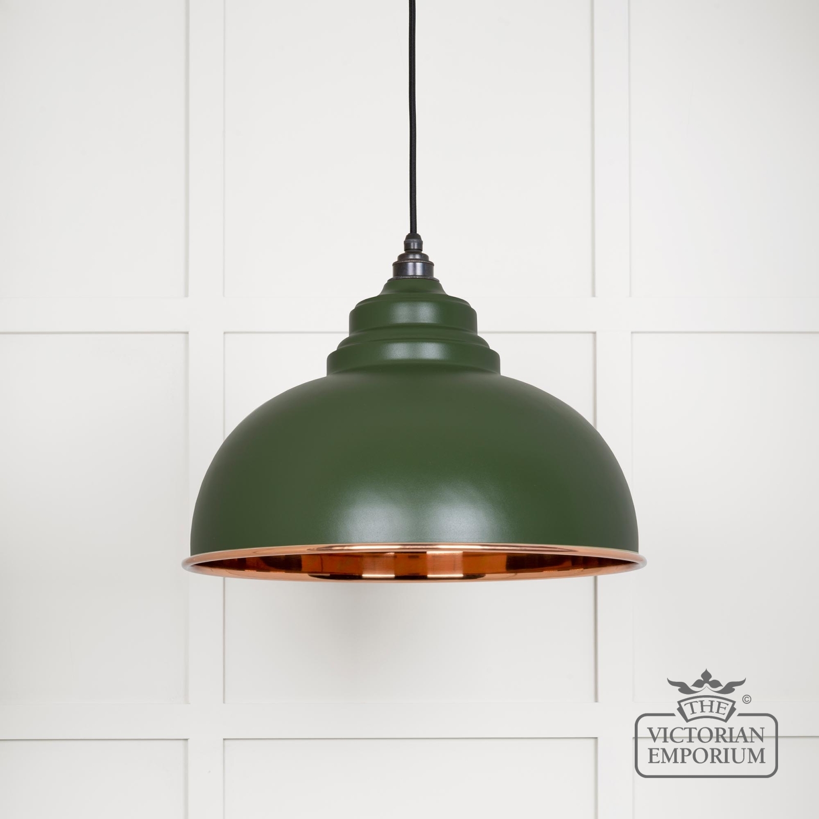 Harlow Pendant Light in Smooth Copper with Heath Exterior
