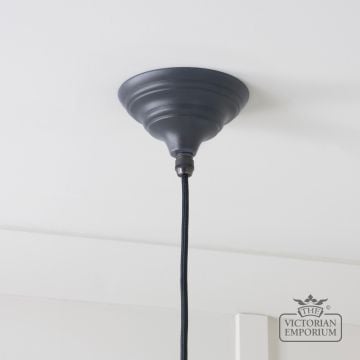 Harlow Pendant Light In Smooth Copper With Slate Exterior 49501ssl 5 L