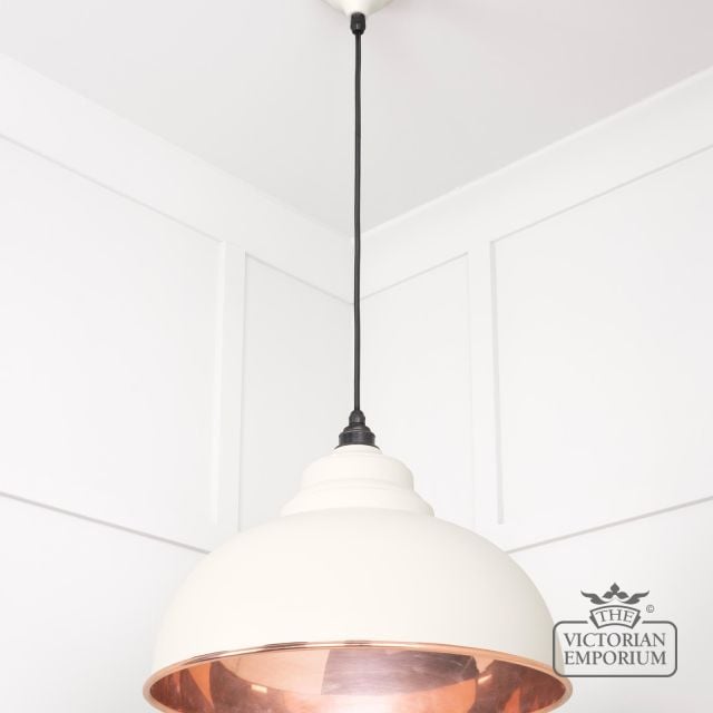 Harlow Pendant Light In Smooth Copper With Teasel Exterior 49501ste 2 L