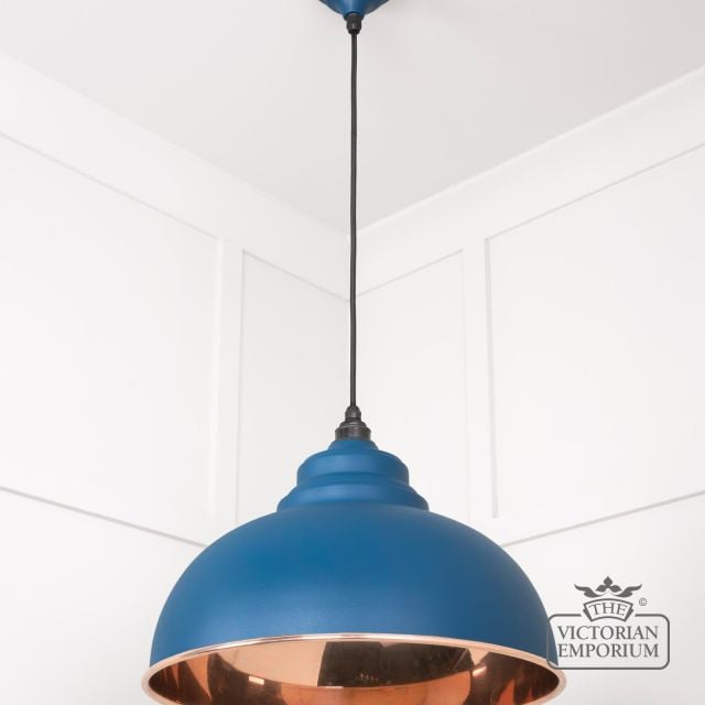 Harlow Pendant Light In Smooth Copper With Upstream Exterior 49501su 3 L