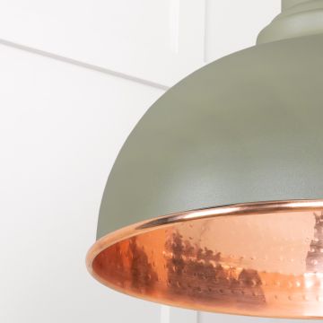 Harlow Pendant Light In Hammered Copper With Tump Exterior 49501tu 4 L