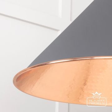Hockliffe Pendant Light In Bluff And Hammered Copper 49503bl 4 L