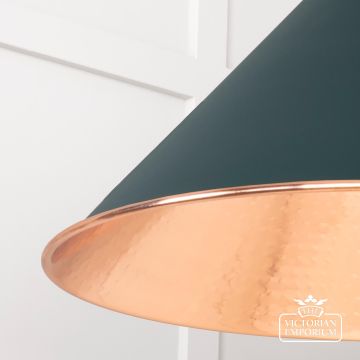 Hockliffe Pendant Light In Dingle And Hammered Copper 49503di 4 L